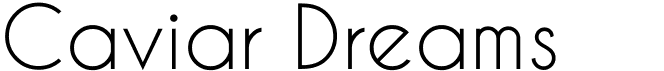 preview image of the Caviar Dreams font