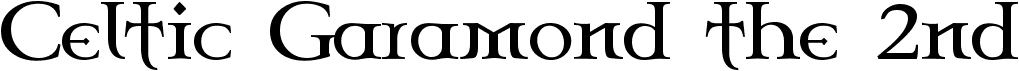 preview image of the Celtic Garamond the 2nd font