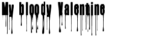 preview image of the CF My Bloody Valentine font