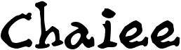 preview image of the Chaiee font