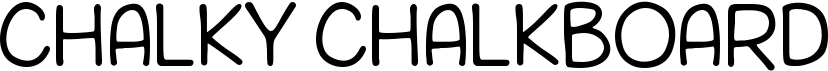 preview image of the Chalky Chalkboard font
