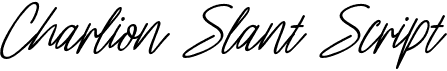 preview image of the Charlion Slant Script font