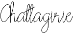 preview image of the Chattagirie font