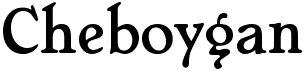 preview image of the Cheboygan font