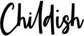 preview image of the Childish font