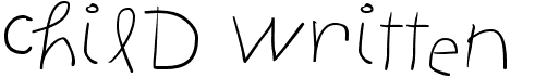 preview image of the Child Written font