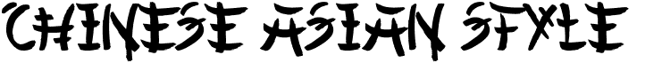 preview image of the Chinese Asian Style font