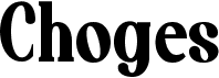 preview image of the Choges font