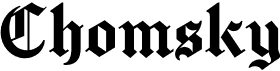 preview image of the Chomsky font