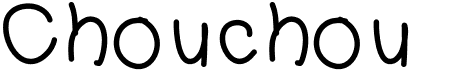 preview image of the Chouchou font