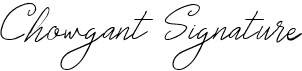 preview image of the Chowgant Signature font