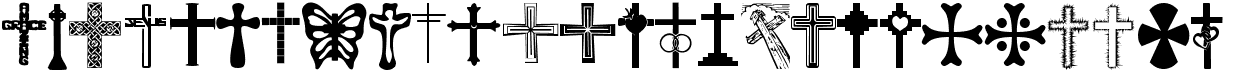 preview image of the Christian Crosses font