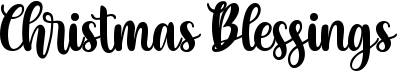 preview image of the Christmas Blessings font