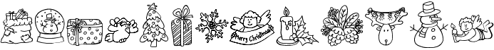 preview image of the Christmas Season Doodle font