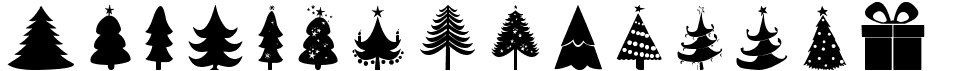 preview image of the Christmas Trees font