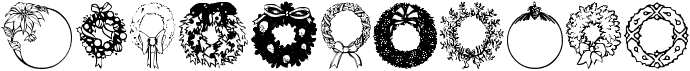 preview image of the Christmas Wreath font