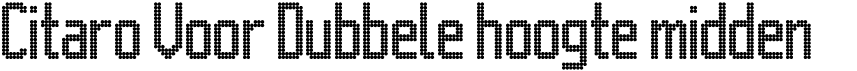 preview image of the Citaro Voor (dubbele hoogte, midden/dubbel) font