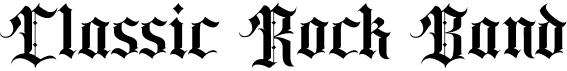 preview image of the Classic Rock Band font