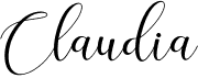preview image of the Claudia font