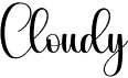 preview image of the Cloudy font