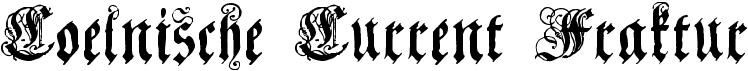 preview image of the Coelnische Current Fraktur font