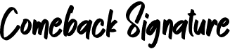 preview image of the Comeback Signature font