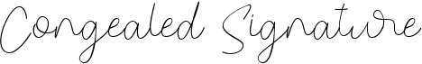 preview image of the Congealed Signature font