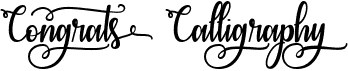 preview image of the Congrats Calligraphy font