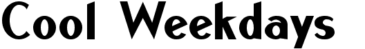 preview image of the Cool Weekdays font