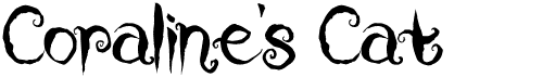 preview image of the Coraline's Cat font