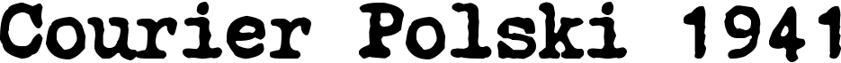 preview image of the Courier Polski 1941 font