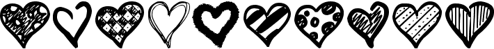 preview image of the Crazy Hearts font