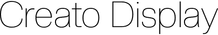 preview image of the Creato Display font