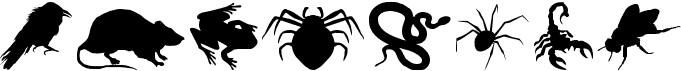 preview image of the Creepy Crawlies font