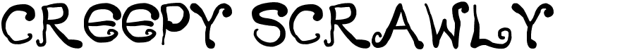 preview image of the Creepy Scrawly font