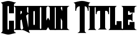 preview image of the Crown Title font