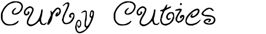 preview image of the Curly Cuties font