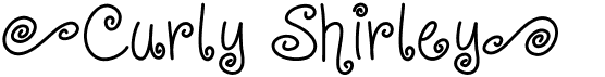 preview image of the Curly Shirley font