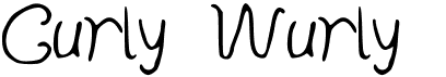 preview image of the Curly Wurly font