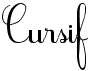 preview image of the Cursif font