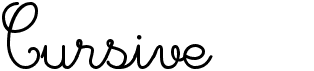 preview image of the Cursive font