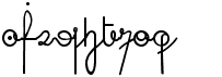 preview image of the Cursive Digits font