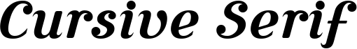 preview image of the Cursive Serif font