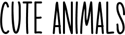 preview image of the Cute Animals font