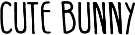 preview image of the Cute Bunny font
