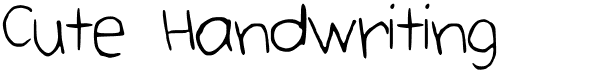 preview image of the Cute Handwriting font