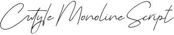 preview image of the Cutyle Monoline Script font