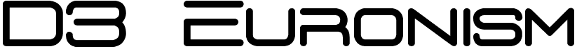 preview image of the D3 Euronism font