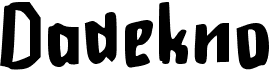 preview image of the d Dadekno font