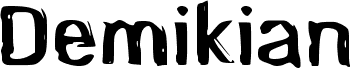 preview image of the d Demikian font
